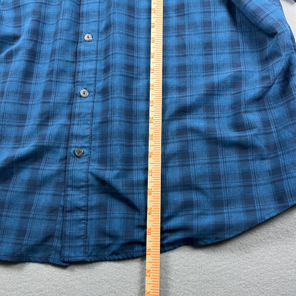Orvis Mens XXL Blue Plaid Short Sleeve Button Down Performance Shirt Ventilated - Picture 3 of 8